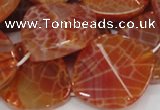 CAG683 15.5 inches 30*35mm freeform natural fire agate beads