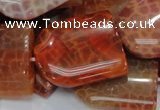 CAG684 15.5 inches 25*30mm freeform natural fire agate beads