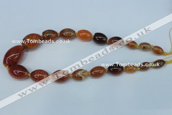 CAG6860 15.5 inches 10*14mm - 20*30mm rice dragon veins agate beads
