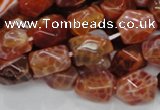 CAG687 15.5 inches 10*14mm nugget natural fire agate beads wholesale