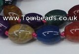 CAG6875 15.5 inches 12*16mm drum dragon veins agate beads