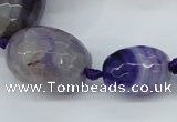CAG6880 12*14mm - 22*30mm faceted drum dragon veins agate beads