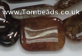 CAG690 15.5 inches 22*30mm rectangle dragon veins agate beads