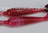 CAG6903 15.5 inches 10*40mm faceted teardrop line agate beads