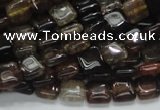 CAG692 15.5 inches 8*8mm square dragon veins agate beads wholesale