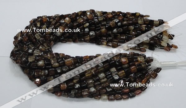 CAG692 15.5 inches 8*8mm square dragon veins agate beads wholesale