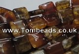 CAG693 15.5 inches 12*12mm square dragon veins agate beads