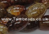 CAG700 15.5 inches 18*25mm rice dragon veins agate beads wholesale