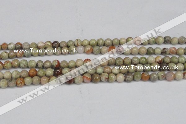 CAG7001 15.5 inches 6mm round ocean agate gemstone beads