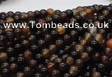 CAG701 15.5 inches 4mm round dragon veins agate beads wholesale