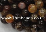 CAG703 15.5 inches 10mm round dragon veins agate beads wholesale