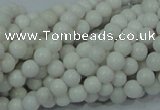 CAG704 15.5 inches 4mm round white agate gemstone beads wholesale