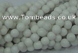 CAG704 15.5 inches 4mm round white agate gemstone beads wholesale