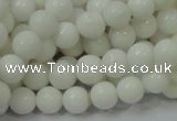 CAG706 15.5 inches 8mm round white agate gemstone beads wholesale