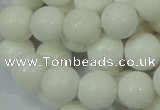 CAG707 15.5 inches 12mm round white agate gemstone beads wholesale