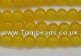 CAG7101 15.5 inches 6mm round yellow agate gemstone beads