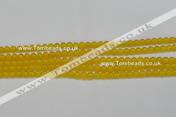 CAG7101 15.5 inches 6mm round yellow agate gemstone beads