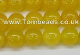 CAG7104 15.5 inches 12mm round yellow agate gemstone beads