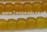 CAG7115 15.5 inches 10*12mm apple-shaped yellow agate gemstone beads