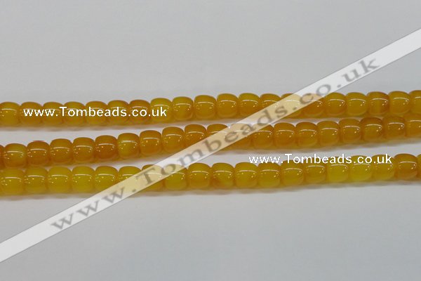 CAG7115 15.5 inches 10*12mm apple-shaped yellow agate gemstone beads