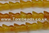 CAG7118 15.5 inches 9*11mm vase-shaped yellow agate gemstone beads