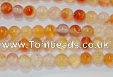 CAG7130 15.5 inches 4mm round red agate gemstone beads