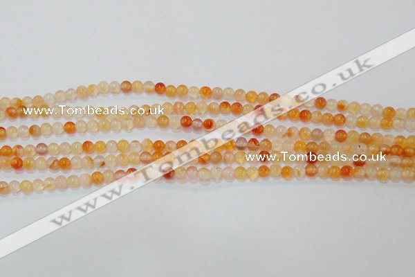 CAG7130 15.5 inches 4mm round red agate gemstone beads