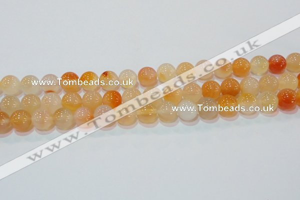 CAG7134 15.5 inches 12mm round red agate gemstone beads