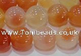 CAG7135 15.5 inches 14mm round red agate gemstone beads