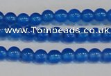 CAG7158 15.5 inches 4mm round blue agate gemstone beads