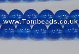 CAG7160 15.5 inches 8mm round blue agate gemstone beads