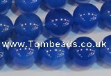 CAG7162 15.5 inches 12mm round blue agate gemstone beads