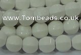 CAG717 15.5 inches 10mm pumpkin shape white agate gemstone beads