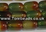 CAG7177 15.5 inches 12*16mm drum rainbow agate gemstone beads