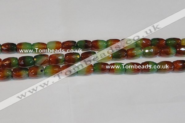 CAG7180 15.5 inches 12*16mm drum rainbow agate gemstone beads