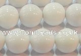CAG7182 15.5 inches 14mm round white agate gemstone beads