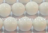 CAG7182 15.5 inches 14mm round white agate gemstone beads