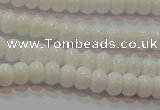 CAG7190 15.5 inches 4*6mm rondelle white agate gemstone beads