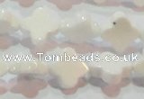 CAG7217 15.5 inches 10*10mm flower white agate gemstone beads