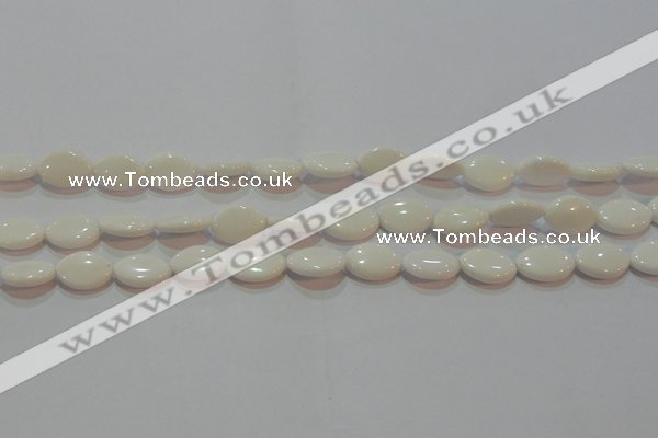 CAG7228 15.5 inches 10*14mm marquise white agate gemstone beads