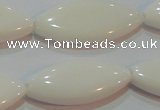 CAG7232 15.5 inches 16*33mm marquise white agate gemstone beads