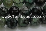 CAG7324 15.5 inches 12mm round dragon veins agate beads wholesale