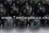 CAG7325 15.5 inches 14mm round dragon veins agate beads wholesale