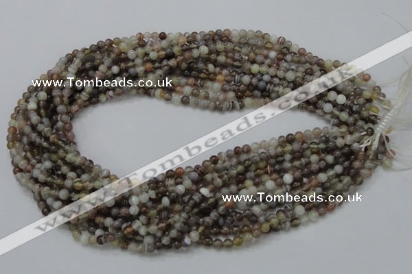 CAG734 15.5 inches 4mm round botswana agate beads wholesale