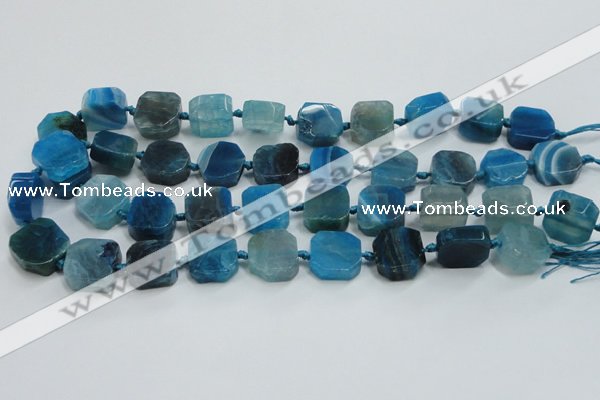 CAG7353 15.5 inches 14*15mm - 16*18mm octagonal dragon veins agate beads