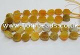 CAG7356 15.5 inches 18*20mm - 20*22mm octagonal dragon veins agate beads