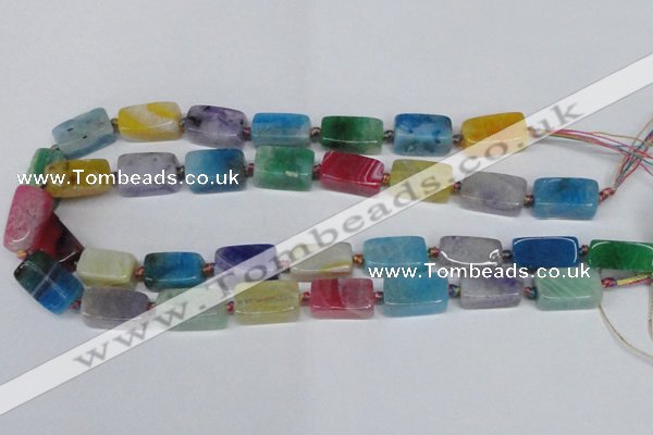 CAG7370 15.5 inches 10*15mm - 10*20mm cuboid dragon veins agate beads