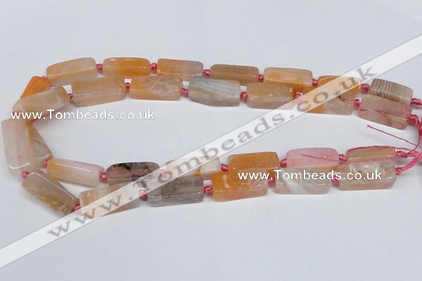 CAG7373 15.5 inches 8*20mm - 10*25mm cuboid dragon veins agate beads