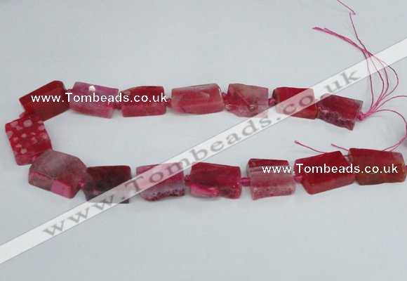 CAG7389 15.5 inches 15*20mm - 18*25mm freeform dragon veins agate beads