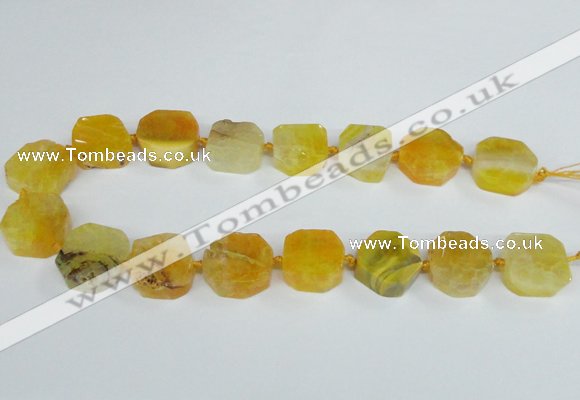 CAG7392 15.5 inches 22*25mm freeform dragon veins agate beads